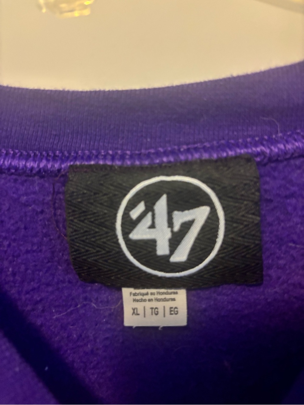 Toronto Raptors '47 Purple Logo Crewneck Sweatshirt - Picture 3 of 4